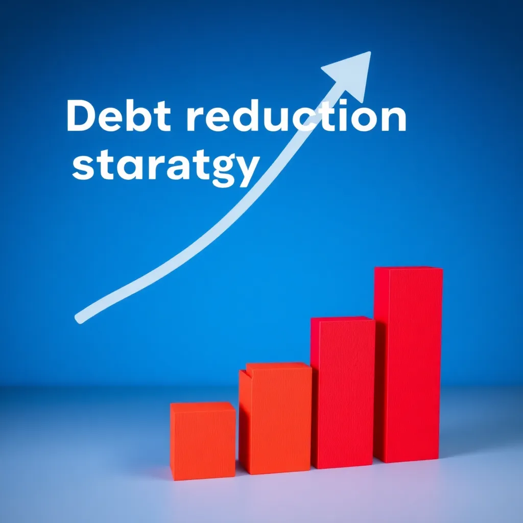 Schuldenabbau-Strategie Kurscover mit aufsteigendem Pfeil